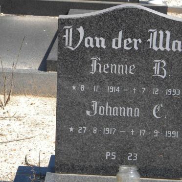 WALT Hennie B., van der 1914-1993 &amp; Johanna C. 1917-1991
