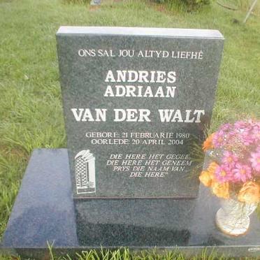 WALT Andries Adriaan, van der 1980-2004