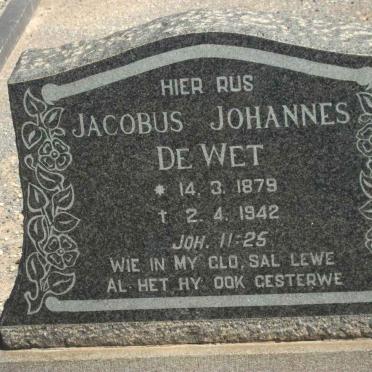 WET Jacobus Johannes, de 1879-1942
