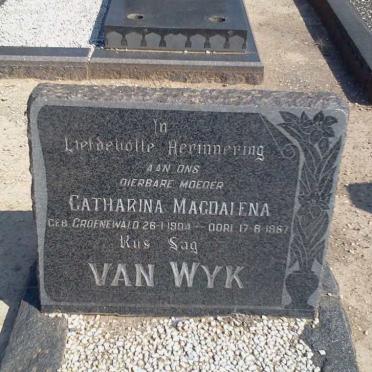 WYK Catharina Magdalena, van nee GROENEWALD 1904-1967