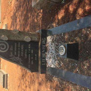 LIEBENBERG Johanna Sophia nee THOMPSON 1878-1968