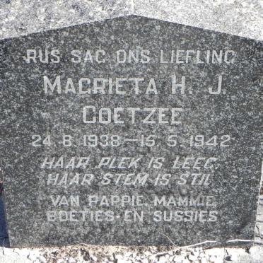 COETZEE Magrieta H.J. 1938-1942