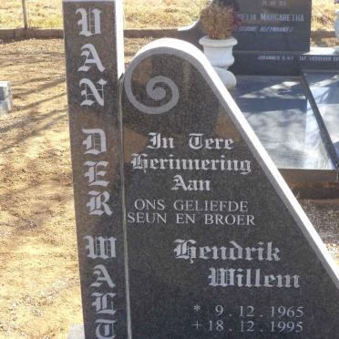 WALT Hendrik Willem, van der 1965-1995
