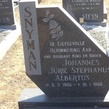 SNYMAN Johannes Jurie Stephanus Albertus 1966-1990
