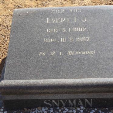 SNYMAN Evert F.J. 1902-1967