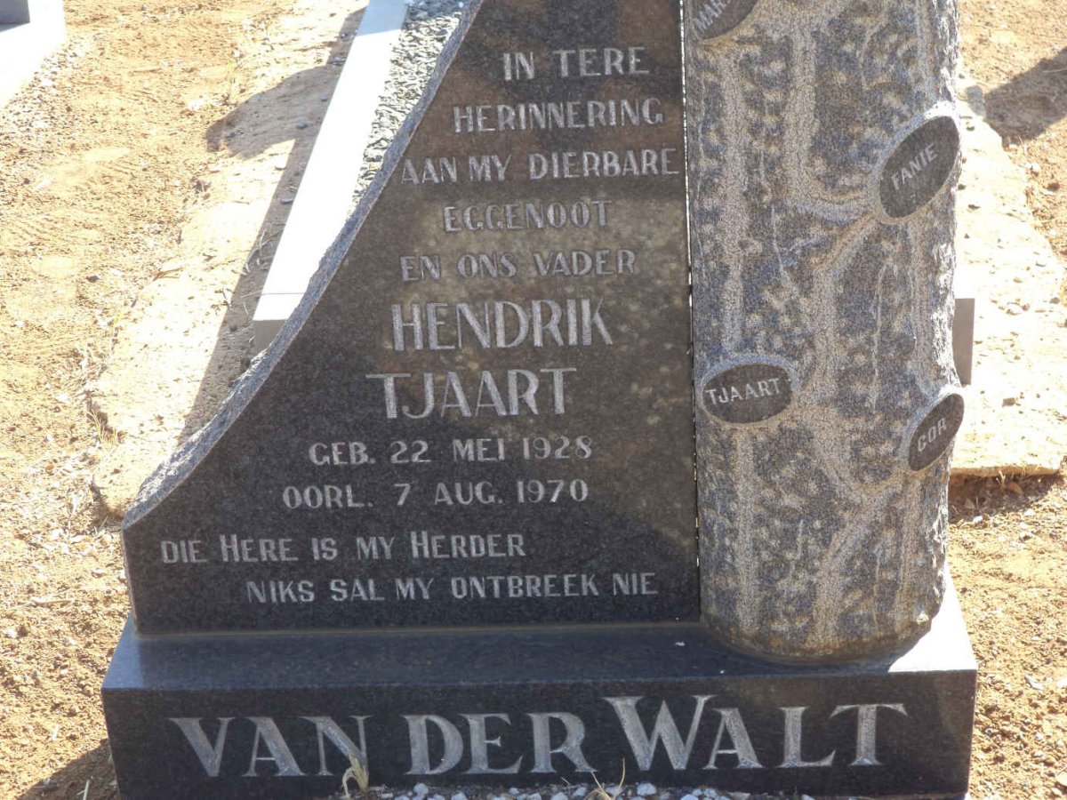 WALT Hendrik Tjaart, van der 1928-1970