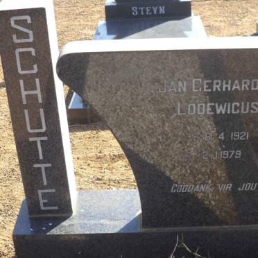 SCHUTTE Jan Gerhardus Lodewicus 1921-1979