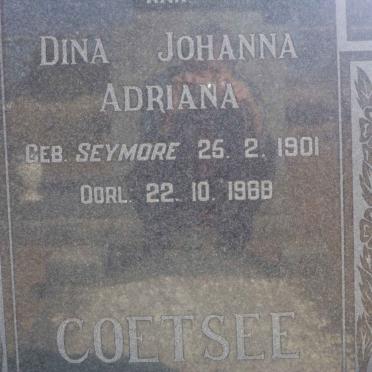 COETSEE Dina Johanna Adriana nee SEYMORE 1901-1968
