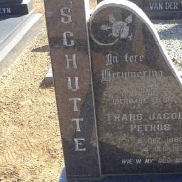 SCHUTTE Frans Jacob Petrus 1960-1972