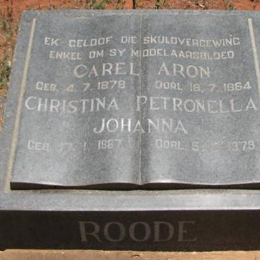 ROODE Carel Aron 1878-1964 &amp; Christina Petronella Johanna 1887-1979