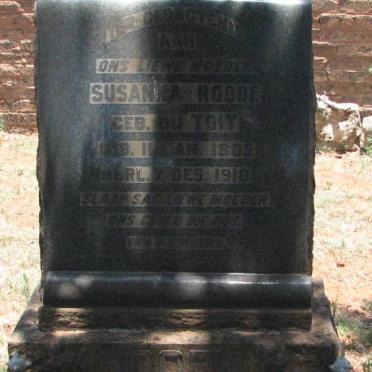 ROODE Susanna nee DU TOIT 1885-1918