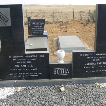 BOTHA Adriaan E.J. 1915-1977 &amp; Johanna Christina 1916-2008