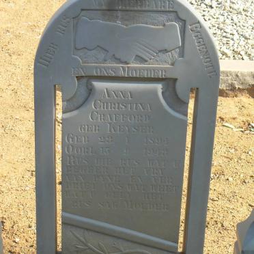 CRAFFORD Anna Christina geb KEYSER 1894-1943
