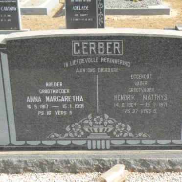 GERBER Hendrik Matthys 1904-1971 &amp; Anna Margaretha 1917-1991