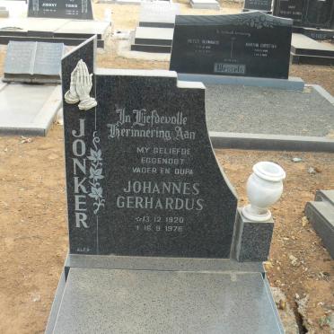 JONKER Johannes Gerhardus 1920-1978