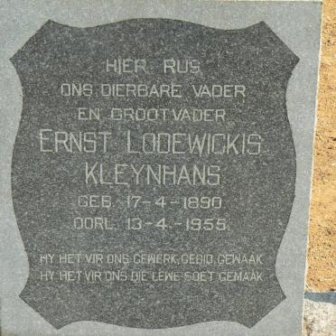 KLEYNHANS Ernst Lodewickis 1890-1955