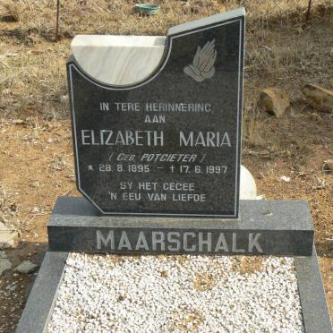MAARSCHALK Elizabeth Maria geb POTGIETER 1895-1997