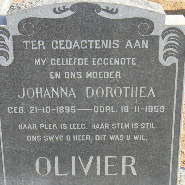 OLIVIER Johanna Dorothea 1895-1959