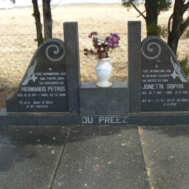 PREEZ Hermanus Petrus, du 1917-1998 &amp; Jonetta Sophia 1918-1986