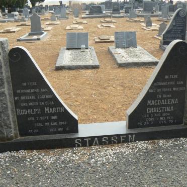 STASSEN Rudolph Martin 1910-1967 &amp; Magdalena Christina 1904-1971