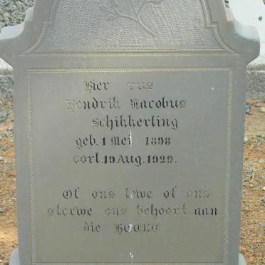 SCHIKKERLING Hendrik Jacobus 1898-1929