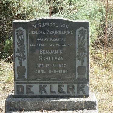 KLERK Benjamin Schoeman, de 1927-1957