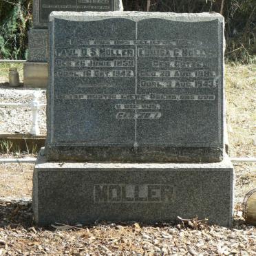 MOLLER Paul D.S. 1859-1942 &amp; Louisa G. COTZE 1881-1943