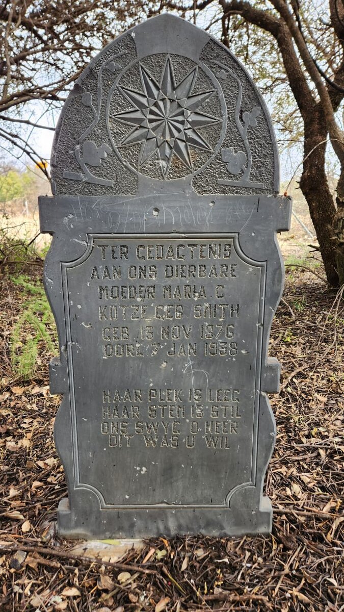 KOTZE Maria C. nee SMITH 1876-1938