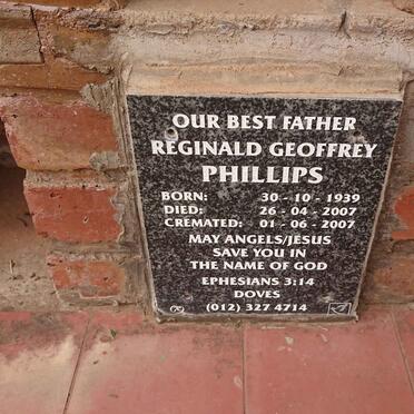 PHILLIPS Reginald Geoffrey 1939-2007