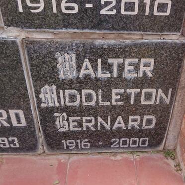 BERNARD Walter Middleton 1916-2000