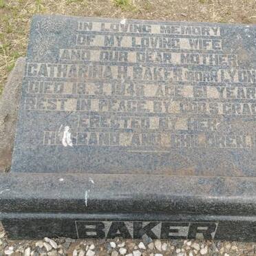BAKER Catharina H. nee LYONS -1948