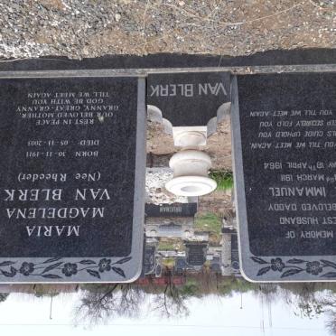 BLERK George Immanuel, van 1911-1964 &amp; Maria Magdelena RHEEDER 1911-2003