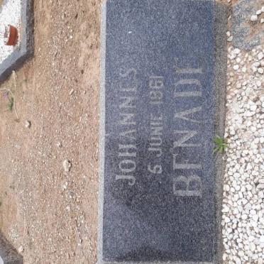 BENADE Johannes -1961