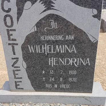 COETZEE Wilhelmina Hendrina 1900-1978