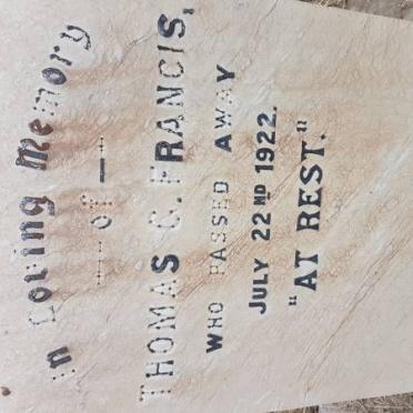 FRANCIS Thomas G. -1922