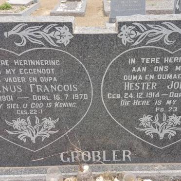 GROBLER Stefanus Francois 1901-1970 &amp; Hester Johanna 1914-1992