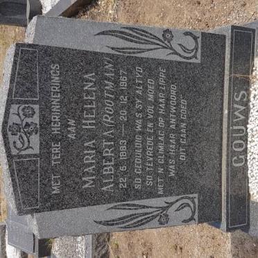 GOUWS Maria Helena Alberta nee ROOTMAN 1883-1967