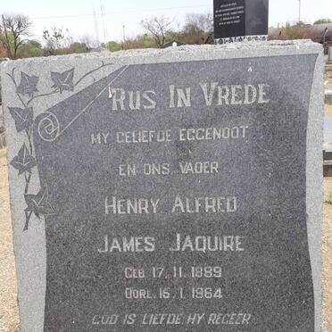 JAQUIRE Henry Alfred James 1889-1964
