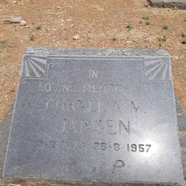 JANSEN Cornelia M. 187?-1957