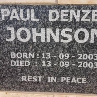 JOHNSON Paul Denzel 2003-2003