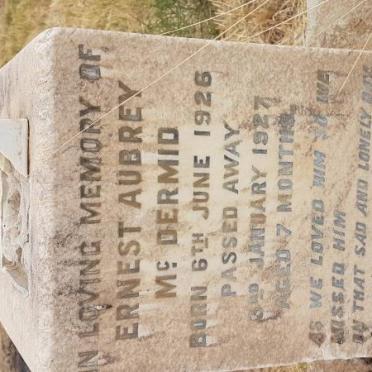 McDERMID Ernest Aubrey 1926-1927