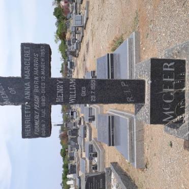 McGEER Henry William -1959 &amp; Henrietta Anna Margeret formerly PEACH nee HARRIS 1880-1957