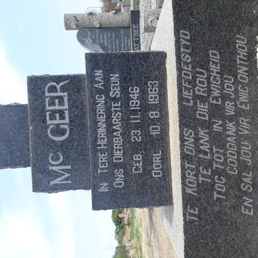 McGEER Daniel Anthony 1946-1963