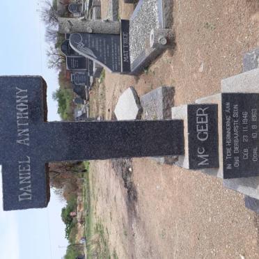 McGEER Daniel Anthony 1946-1963