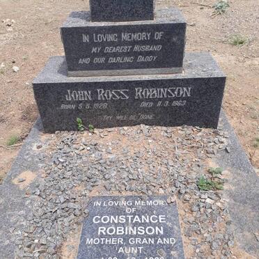 ROBINSON John Ross 1928-1963 &amp; Constance 1930-2012