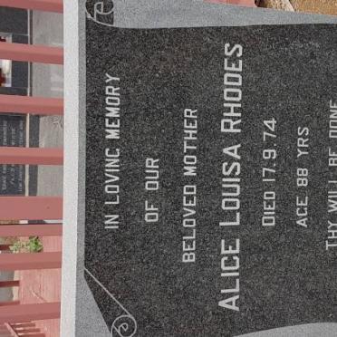 RHODES Alice Louisa -1974