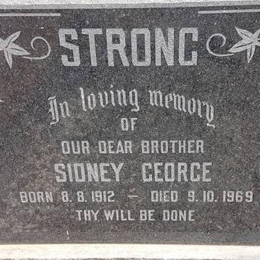 STRONG Sidney George 1912-1969