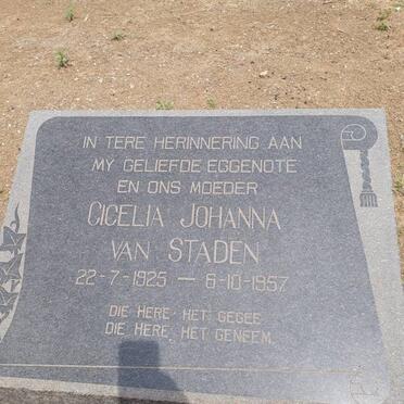 STADEN Cicelia Johanna, van 1925-1957