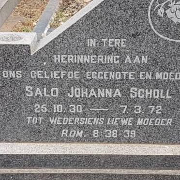 SCHOLL Salo Johanna 1930-1972