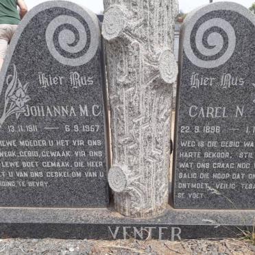 VENTER Carel N. 1898-1966 &amp; Johanna M.C. 1911-1957